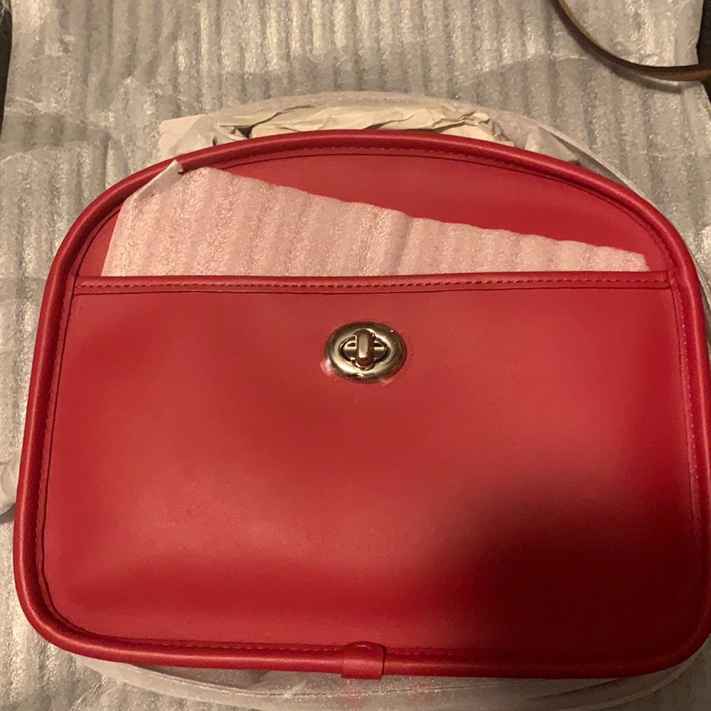 Coach red lunchbox bag